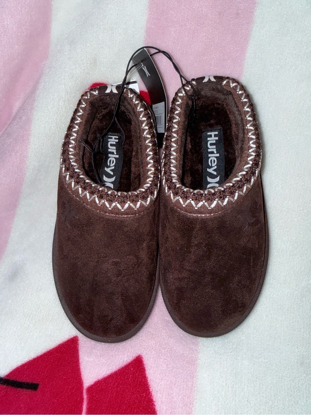 NWT Hurley Kids Modi Slippers in Chocolate Brown, Size 12C - Picture 7 of 8